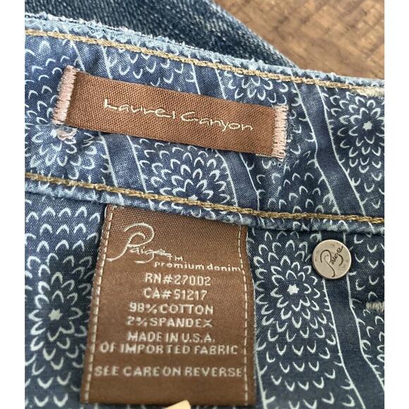 Paige Womens Premium Denim Laurel Canyon Jeans Embroidered Pockets Size 26 - Picture 5 of 14